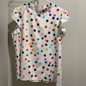 Colorful Polka Dot Blouse